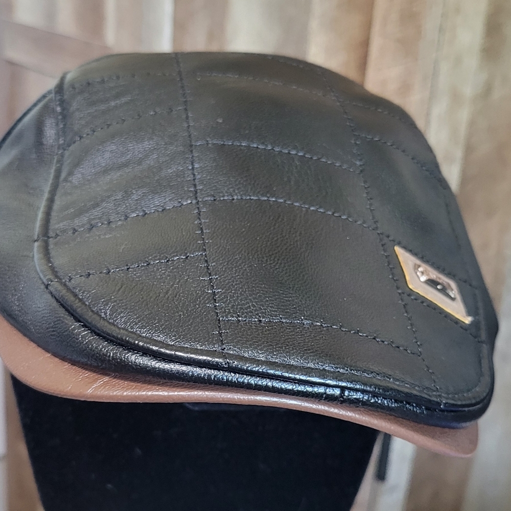 Men's Black JAMONT Leather Cap